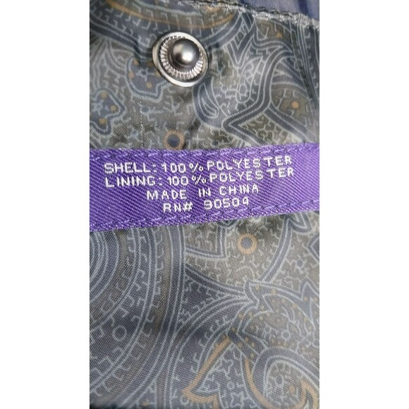 Alan Flusser Vest Mens XL Blue Quilted Corduroy Trim Paisley Lining - Picture 5 of 8